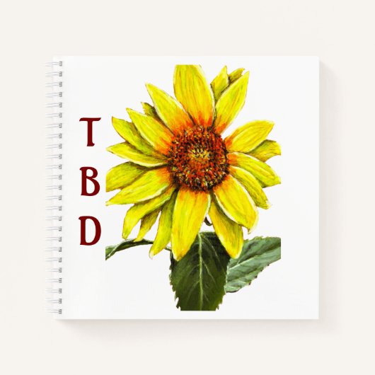 Zonnebloem Spiraal Notebook Notitieboek (Voorkant)