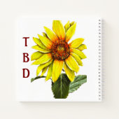 Zonnebloem Spiraal Notebook Notitieboek (Achterkant)