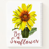 Zonnebloem Spiraal Notebook Notitieboek (Achterkant)
