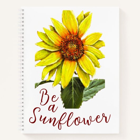 Zonnebloem Spiraal Notebook Notitieboek (Voorkant)