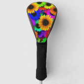 Zonnebloem Splendor, kleurrijke reeks bloemen Golfheadcover (Voorkant)