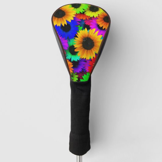 Zonnebloem Splendor, kleurrijke reeks bloemen Golfheadcover (Voorkant)