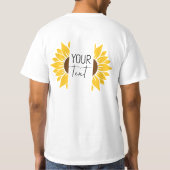 Zonnebloem Split Geel artwork T-shirt (Achterkant)