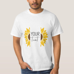 Zonnebloem Split Geel artwork T-shirt