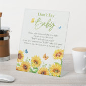 Zonnebloem Spring Bloemen Baby shower Spel Reclamebord Met Voetstuk (Insitu)