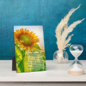 Zonnebloem St. Theresa Gebed Fotoplaat (Zijkant)