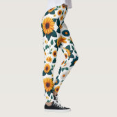 Zonnebloem Stampede: Natuur Groovy Disco Leggings (Rechts)