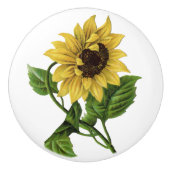 Zonnebloem Stem Keramische Knop (Voorkant)