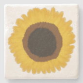 Zonnebloem Stenen Onderzetter (Voorkant)