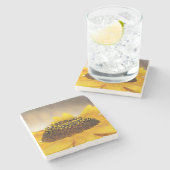 Zonnebloem Stenen Onderzetter (Zijkant)