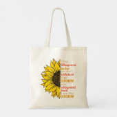 Zonnebloem Sterke Vrouw Ze Fluisterde naar haar Tote Bag (Achterkant)
