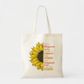 Zonnebloem Sterke Vrouw Ze Fluisterde naar haar Tote Bag (Voorkant)