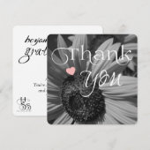 Zonnebloem sterkte dank u kaarten (Voorkant / Achterkant)