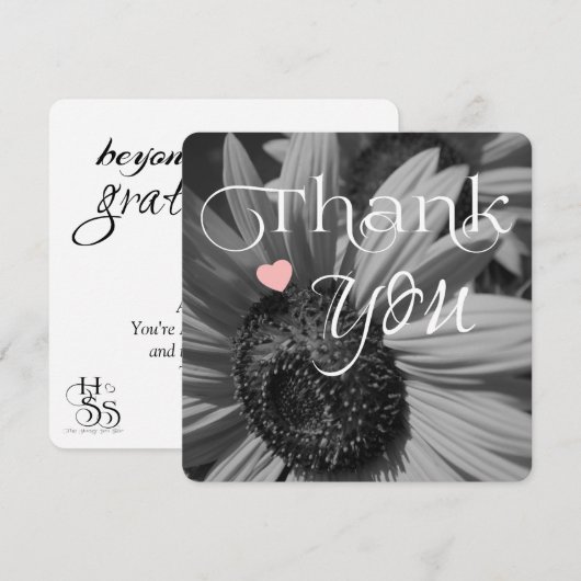 Zonnebloem sterkte dank u kaarten (Voorkant / Achterkant)