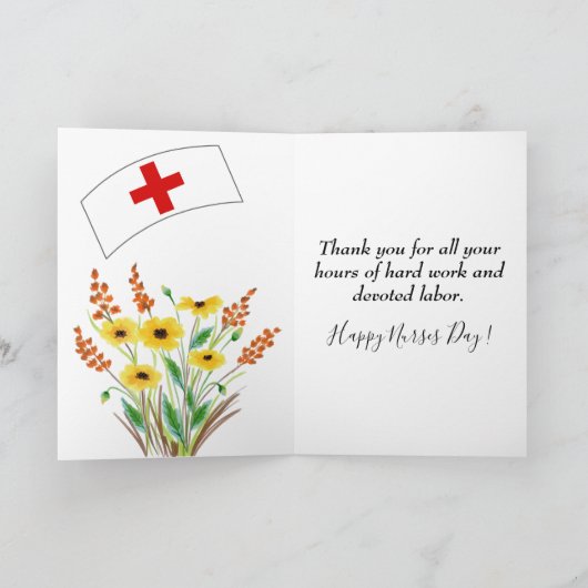 Zonnebloem Stethoscoop Happy Nurses Day Kaart (Binnen)