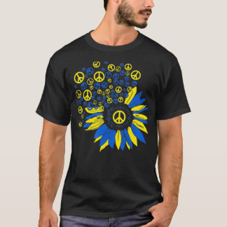 Zonnebloem steun ik voor Oekraïne Peace Mannen T-shirt
