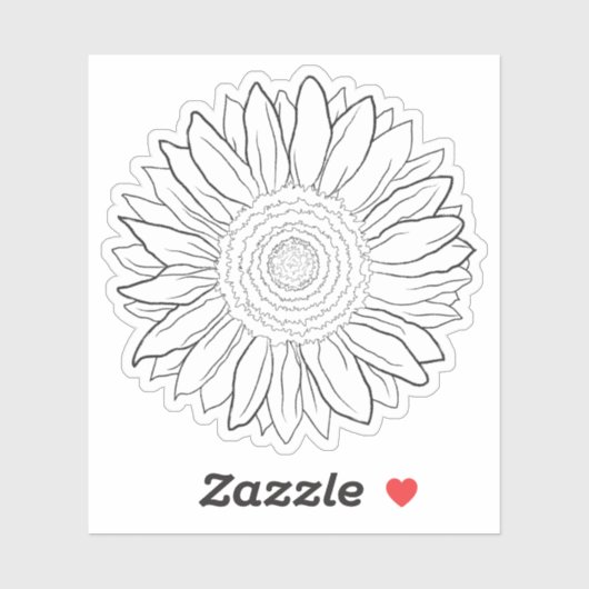 zonnebloem sticker (Vel)