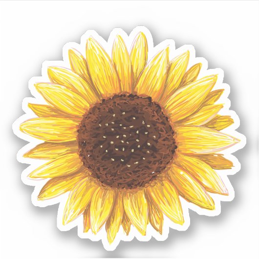Zonnebloem Sticker (Voorkant)