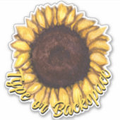 Zonnebloem Stickers, gepersonaliseerde zonnebloemp Sticker (Voorkant)