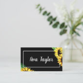 Zonnebloem Stijlvol Modern Girly Visitekaartje (Staand voorkant)