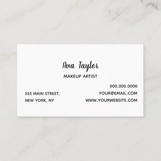 Zonnebloem Stijlvol Modern Girly Visitekaartje (Achterkant)