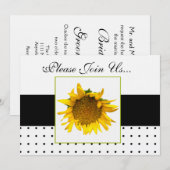 Zonnebloem stippen 2 kaart (Voorkant / Achterkant)