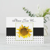 Zonnebloem stippen 2 kaart (Staand voorkant)
