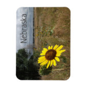 Zonnebloem, Stormy Sky, Western landschap in Nebra Magneet (Verticaal)