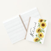 Zonnebloem Stralend Notitieboek (Binnen)