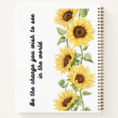 Zonnebloem Stralend Notitieboek (Achterkant)