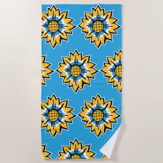 Zonnebloem Strandlaken (Voorkant)