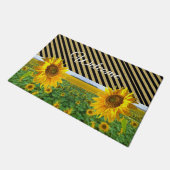 Zonnebloem streep deur mat (Schuin)