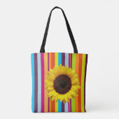 Zonnebloem Streep Tote Bag (Achterkant)