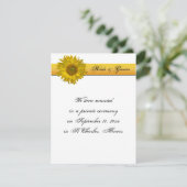 Zonnebloem Streephuwelijk/aankondiging loting Aankondiging (Staand voorkant)