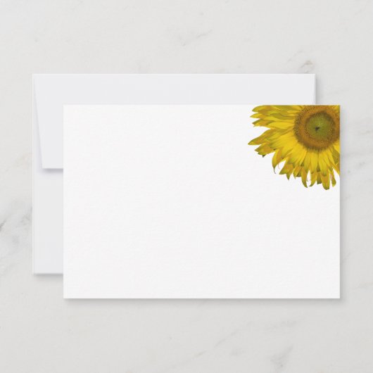 Zonnebloem Strijpe bruiloft Hartelijk dank Bedankkaart (Achterkant)