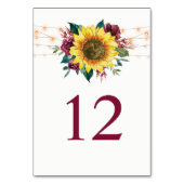 Zonnebloem String Lights Rustieke Bloemen Bruiloft Kaart (Achterkant)