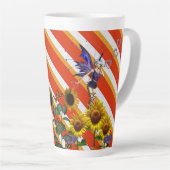 Zonnebloem Stripe latte Mok (Rechterhoek)