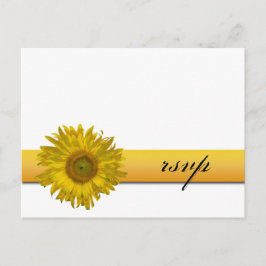 Zonnebloem Stripe Weddenschap RSVP-respons Uitnodiging Briefkaart