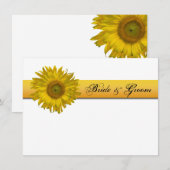 Zonnebloem Stripe Weddenschap Stationery Note Kaar Notitiekaartje (Voorkant / Achterkant)