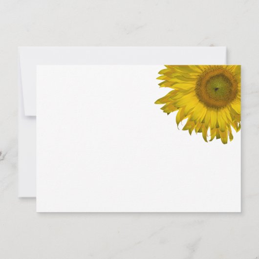 Zonnebloem Stripe Weddenschap Stationery Note Kaar Notitiekaartje (Achterkant)