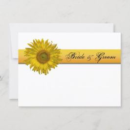 Zonnebloem Stripe Weddenschap Stationery Note Kaar Notitiekaartje