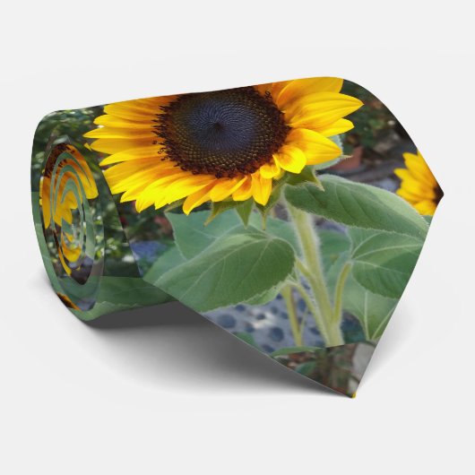  zonnebloem stropdas (Opgerold)