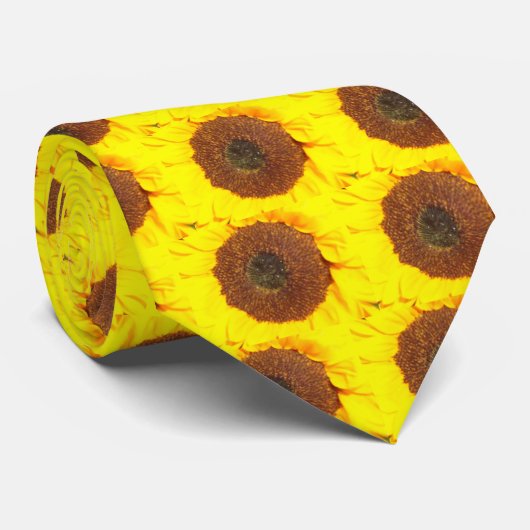 Zonnebloem Stropdas (Opgerold)