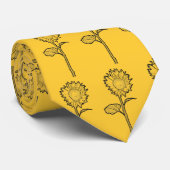 Zonnebloem Stropdas (Opgerold)