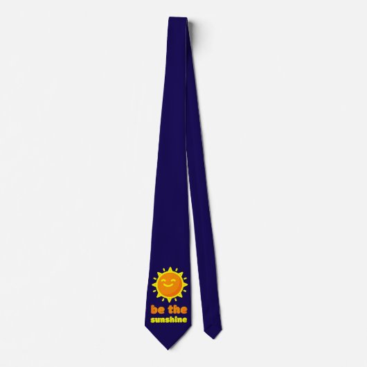 Zonnebloem stropdas Navy Blue Zon Stropdas (Voorkant)
