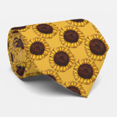 Zonnebloem Stropdas Schitterend Geel Zonnebloem Ne (Opgerold)