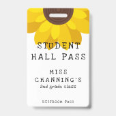 Zonnebloem Student Hall Pass Badge (Voorzijde)