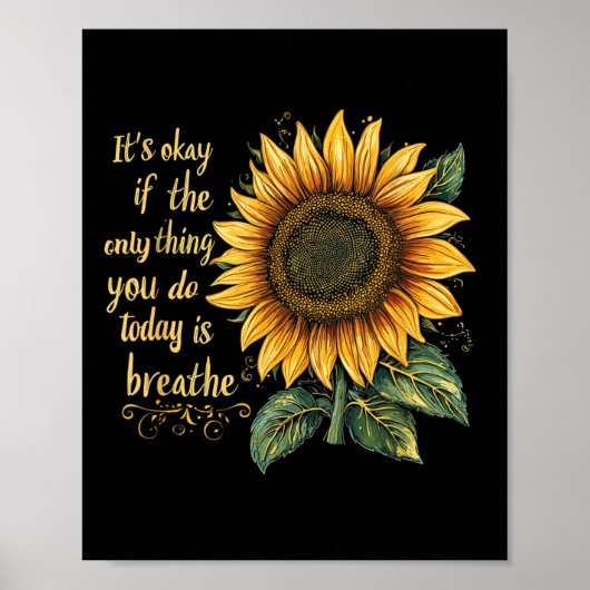 Zonnebloem Suïcidebewustzijn Poster (Voorkant)