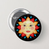 Zonnebloem Sun Face Button (Voorkant /achterkant)