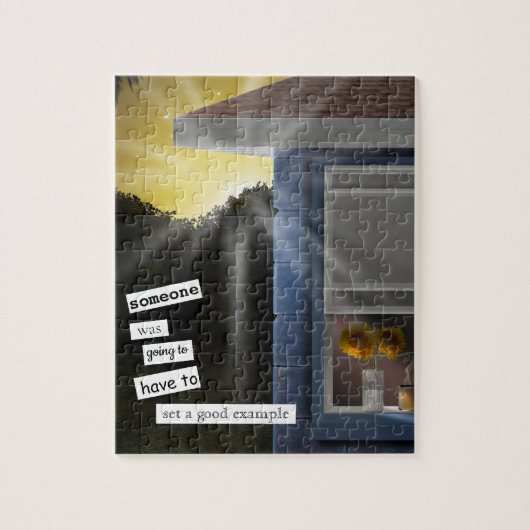 Zonnebloem Sunrise Puzzel door Sara Motolanez Legpuzzel (Verticaal)